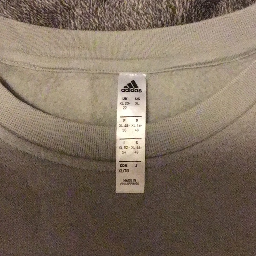 Adidas Gray Sweatshirt with Logo Stripes - Picture 2 of 2